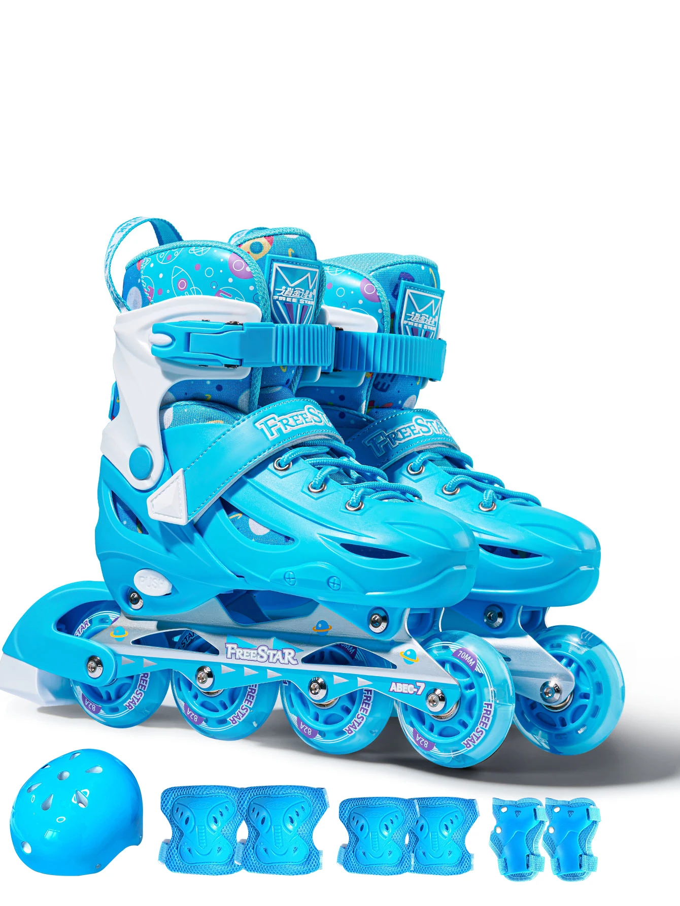 Easy Wind Set of 1 high-end skates |Hard shell full surround PU roller skates adjustable size