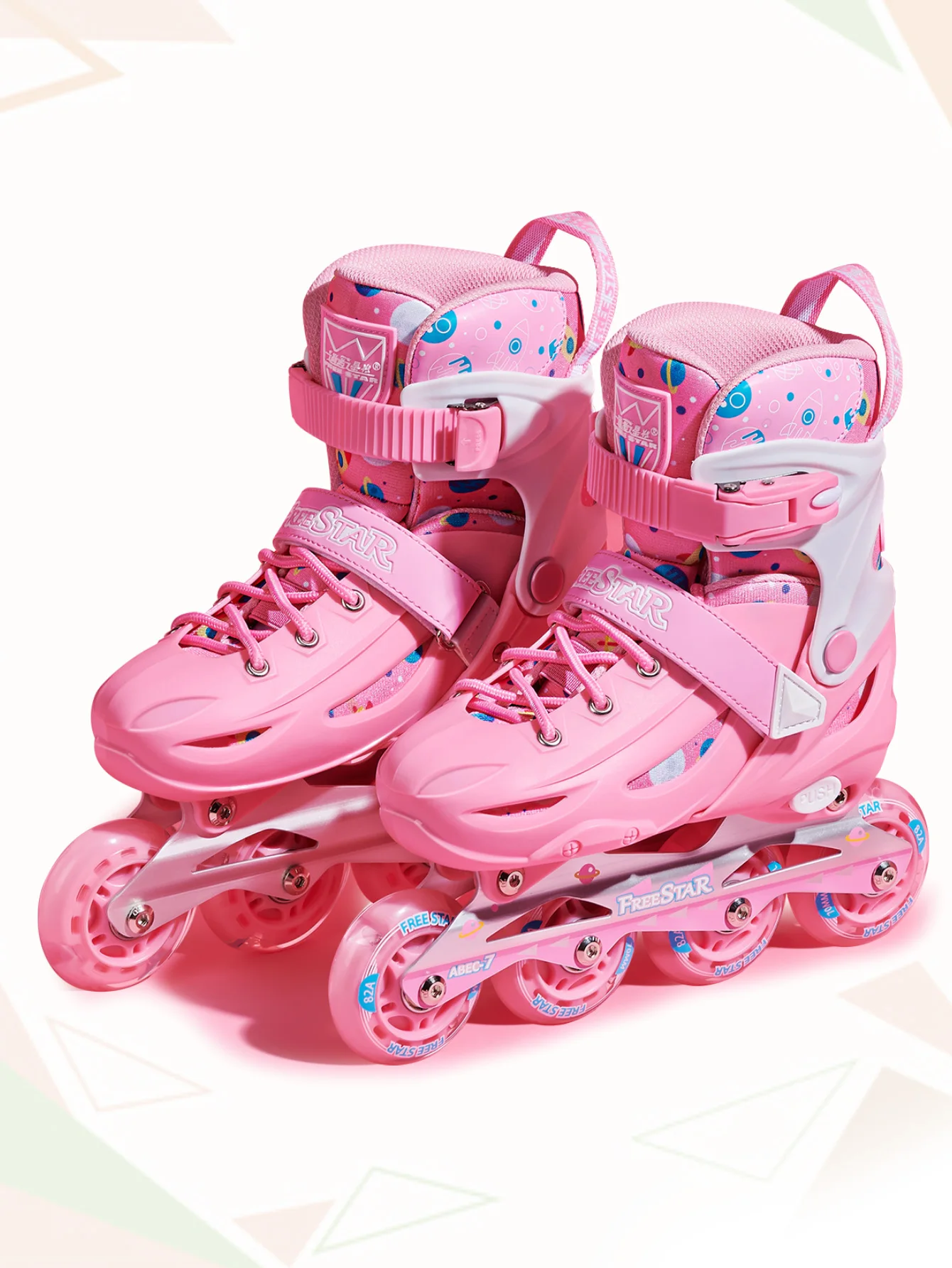 Easy Star Sports Wind 1 set high-end hard shell full surround PU wheel full flash roller skates adjustable size professional tra