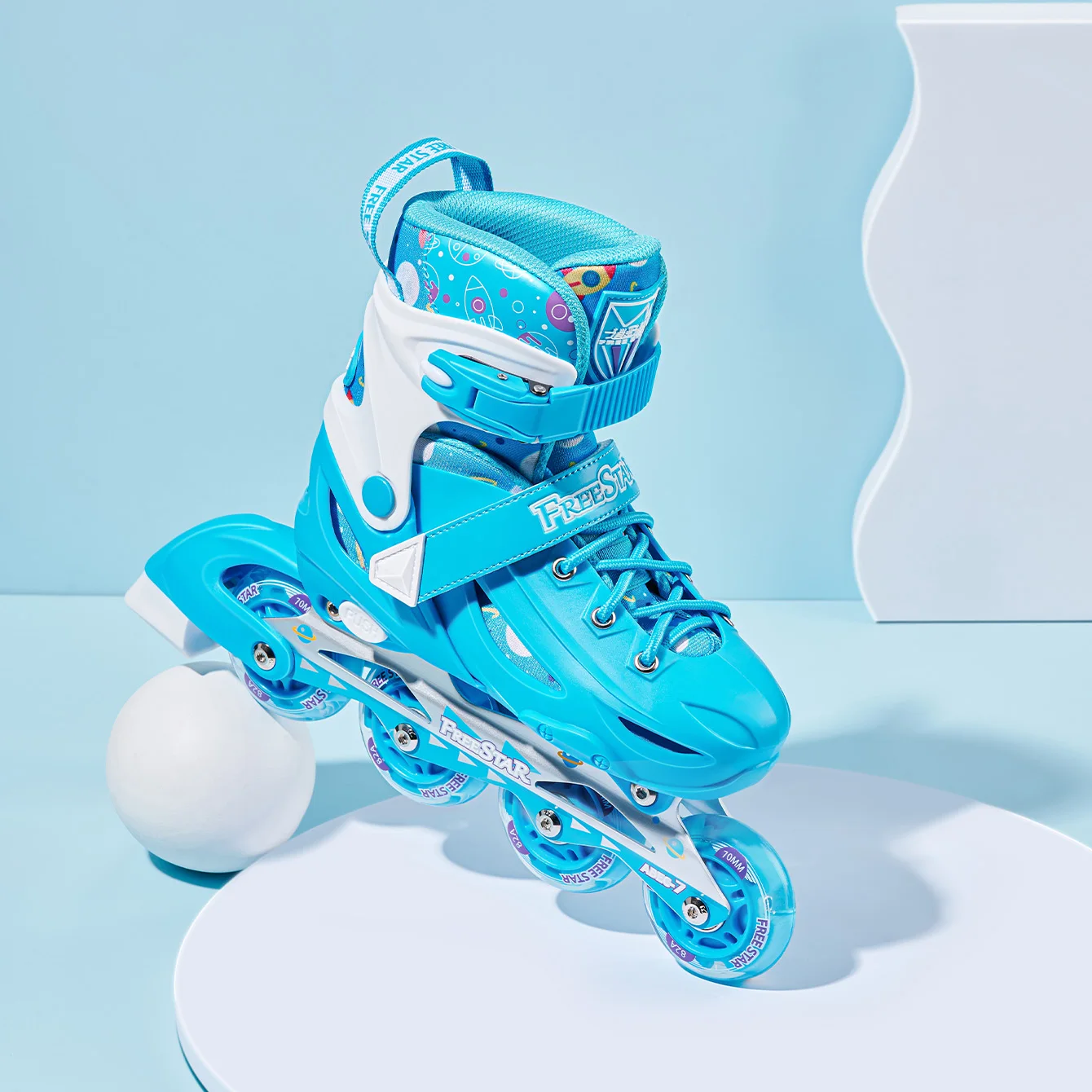 Easy Star Sports Wind 1 set high-end hard shell full surround PU wheel full flash roller skates adjustable size professional tra