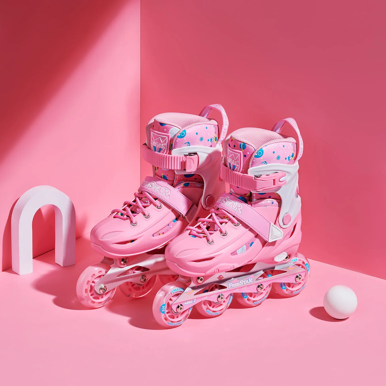Easy Star Sports Wind 1 set high-end hard shell full surround PU wheel full flash roller skates adjustable size professional tra