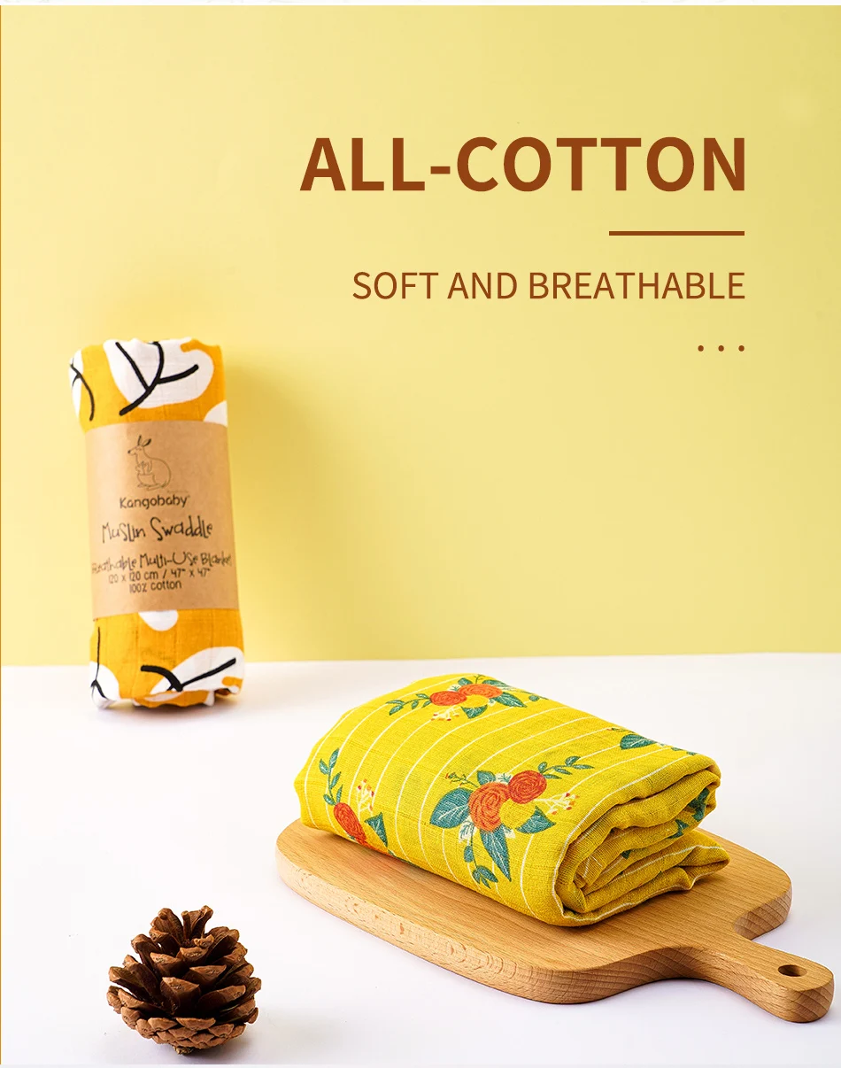 Kangobaby #My Soft Life# 2pcs Set 100% Cotton Baby Muslin Swaddle Blanket Newborn Bath Towel Infant Wrap Kangobaby #My Soft Life# 2pcs Set 100% Cotton Baby Muslin Swaddle Blanket Newborn Bath Towel Infant Wrap