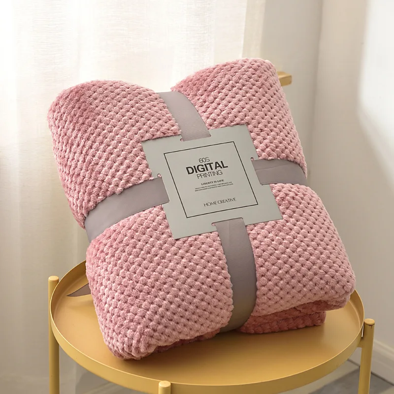 Baby Blanket Soft Fleece Infant Thick Quilt Bedding Swaddle Wrap Blanket Warm Newborn Stroller Sleep Cover Nursery Thermal Gift