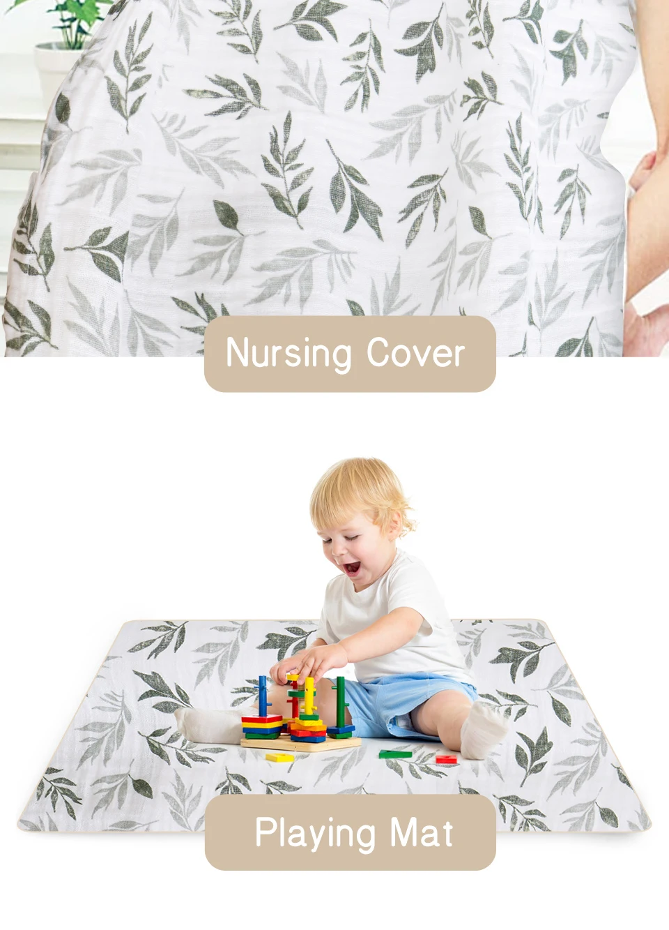 Elinfant 100% cotton 120*110cm 2 Layers Newborn Baby Bath Towel Wrap Muslin Swaddle Blankets Wholesale Dropshipping Elinfant 100% cotton 120*110cm 2 Layers Newborn Baby Bath Towel Wrap Muslin Swaddle Blankets Wholesale Dropshipping