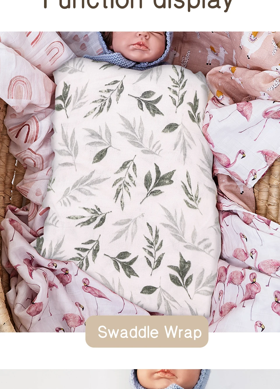 Elinfant 100% cotton 120*110cm 2 Layers Newborn Baby Bath Towel Wrap Muslin Swaddle Blankets Wholesale Dropshipping Elinfant 100% cotton 120*110cm 2 Layers Newborn Baby Bath Towel Wrap Muslin Swaddle Blankets Wholesale Dropshipping