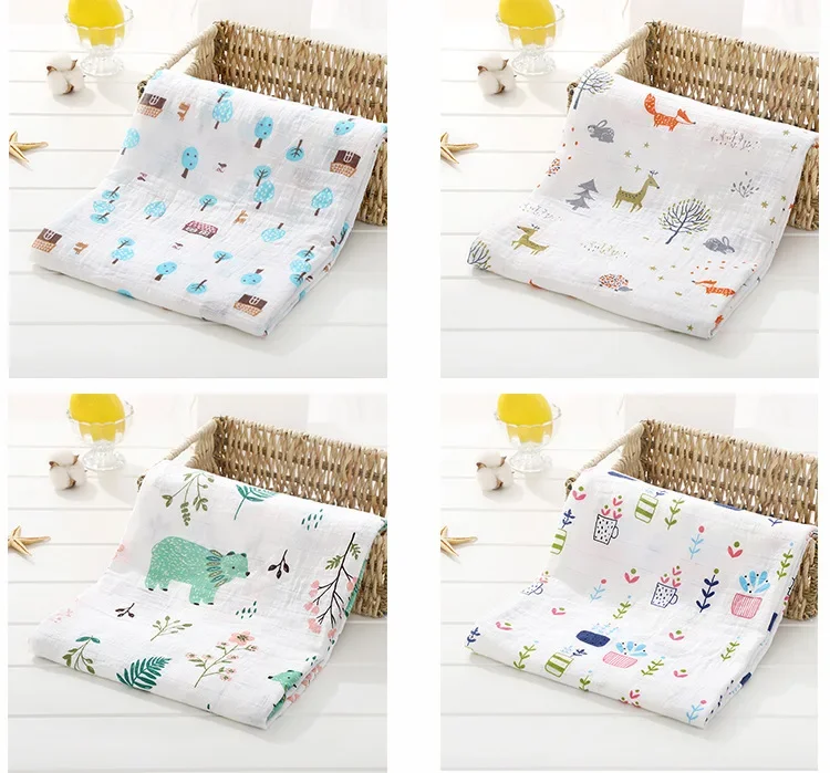 110X110CM Muslin Blanket Cotton Baby Swaddle Soft Newborn Blanket Bath Towel Gauze Infant Boy Girl Wrap Sleepsack Stroller Cover 110X110CM Muslin Blanket Cotton Baby Swaddle Soft Newborn Blanket Bath Towel Gauze Infant Boy Girl Wrap Sleepsack Stroller Cover