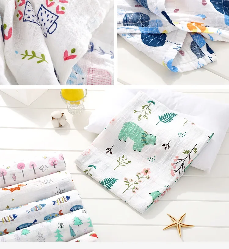 110X110CM Muslin Blanket Cotton Baby Swaddle Soft Newborn Blanket Bath Towel Gauze Infant Boy Girl Wrap Sleepsack Stroller Cover 110X110CM Muslin Blanket Cotton Baby Swaddle Soft Newborn Blanket Bath Towel Gauze Infant Boy Girl Wrap Sleepsack Stroller Cover