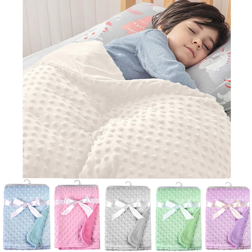 Baby Stroller Receiving Blankets for Newborns Infant Toddler Boys Muslin Swaddle Blanket Soft Warm Thermal Fleece Blanket Covers