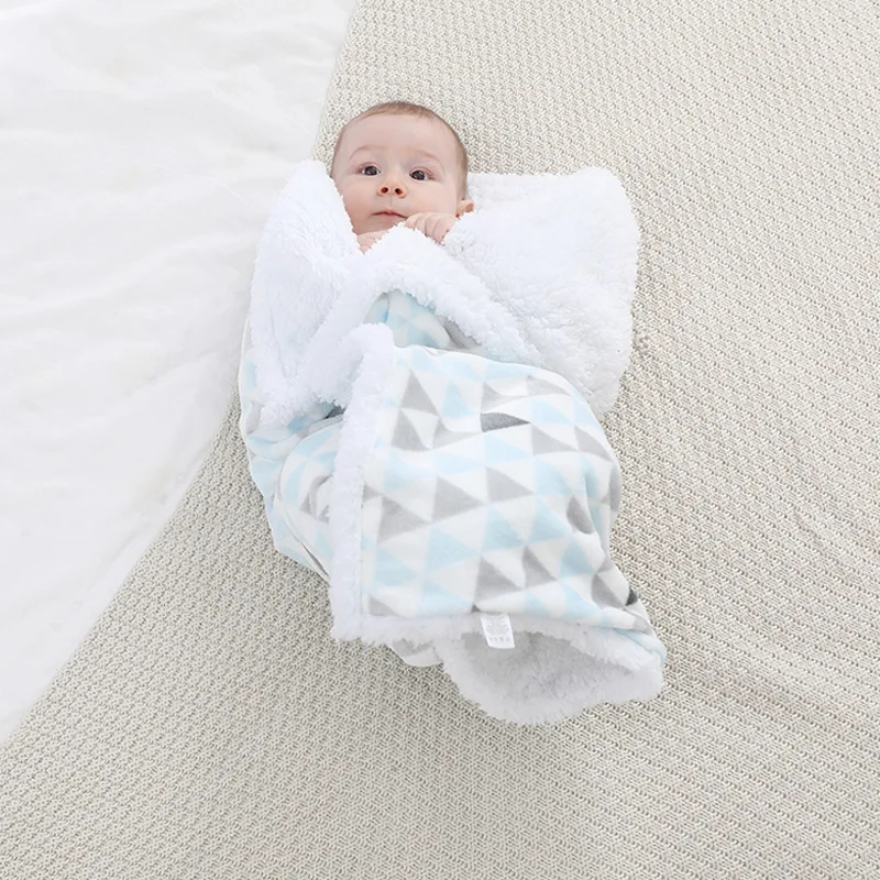 Baby Blanket Warm Fleece Thermal Newborn Soft Stroller Sleep Cover Infant Bedding Swaddle Wrap Soft Washable Thick Blanket Quilt