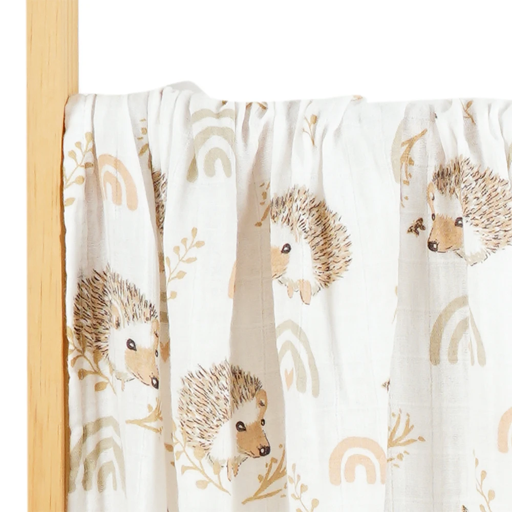 Happy Flute 120*110CM 1Pc Muslin 100% Cotton Baby Swaddles Soft Newborn Wrap INS style infant Blankets