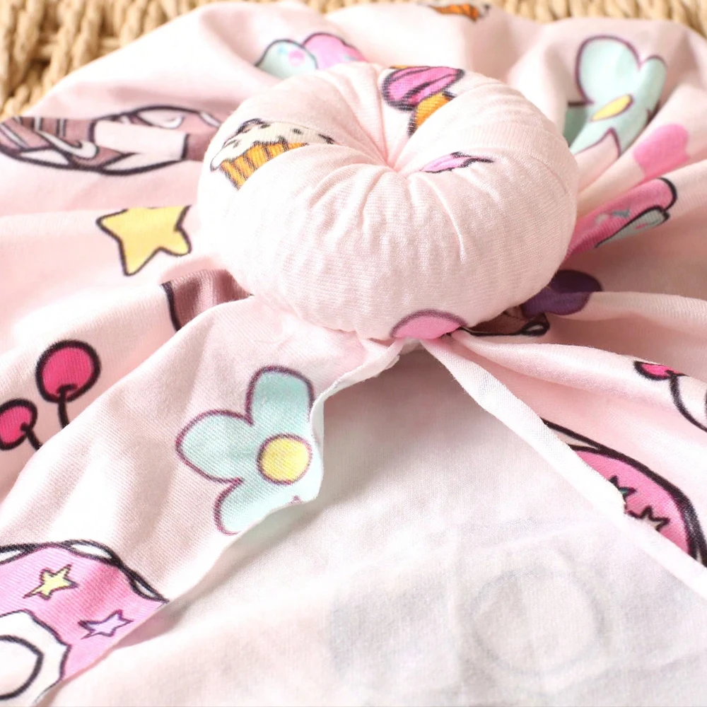 Ylsteed Rose Flower Print Newborn Photography Wrap with Turban Hat Infant Photo Shooting Outfits  Baby Receiving Swaddle Blanket