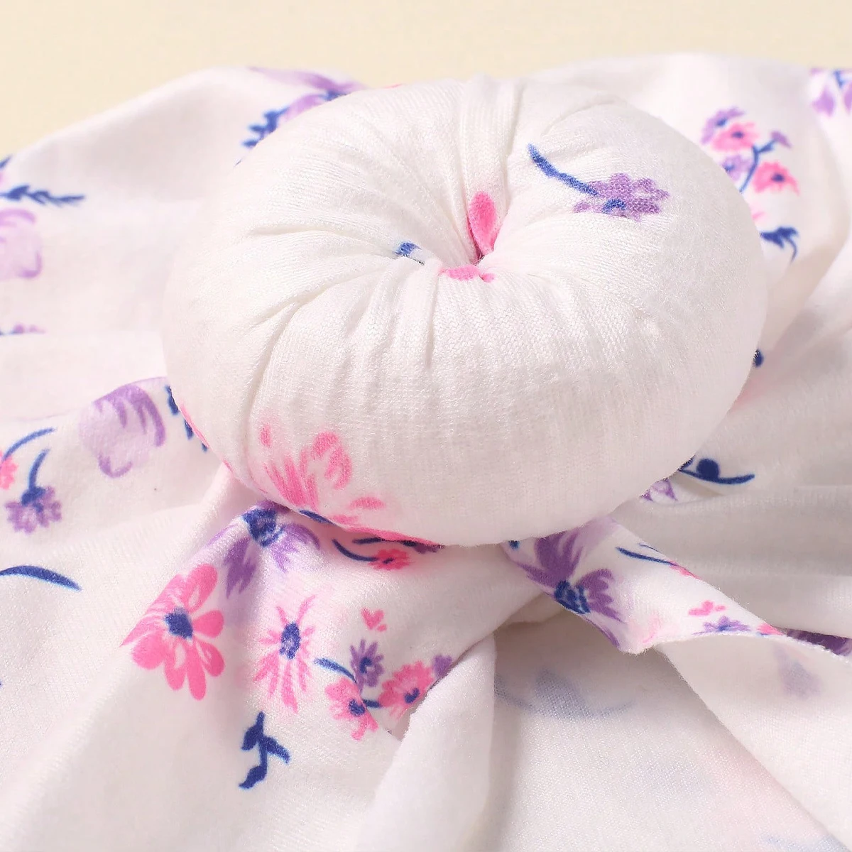 Ylsteed Rose Flower Print Newborn Photography Wrap with Turban Hat Infant Photo Shooting Outfits  Baby Receiving Swaddle Blanket