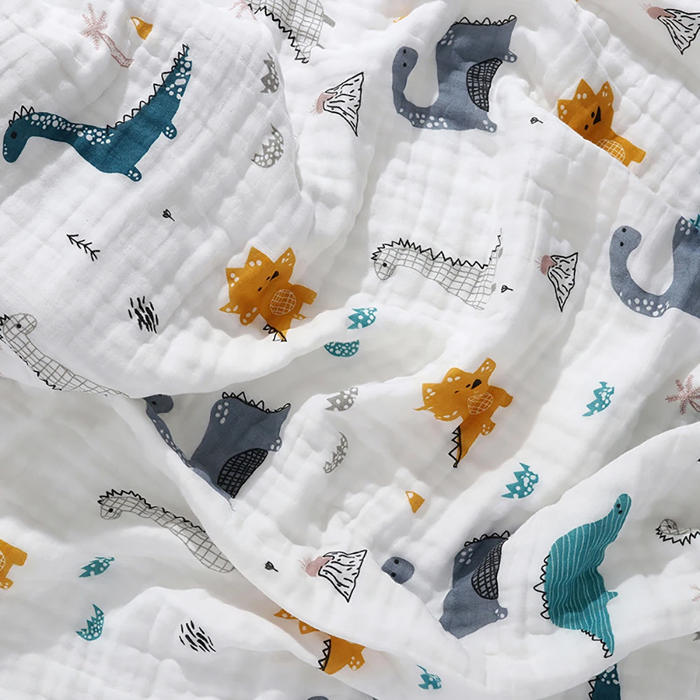 Baby Blankets 6 Layers 100% Cotton Gauze Breathable Infant Wrap Soft Absorbent Newborn Swaddle Blankets Cartoon Baby Bath Towel Baby Blankets 6 Layers 100% Cotton Gauze Breathable Infant Wrap Soft Absorbent Newborn Swaddle Blankets Cartoon Baby Bath Towel