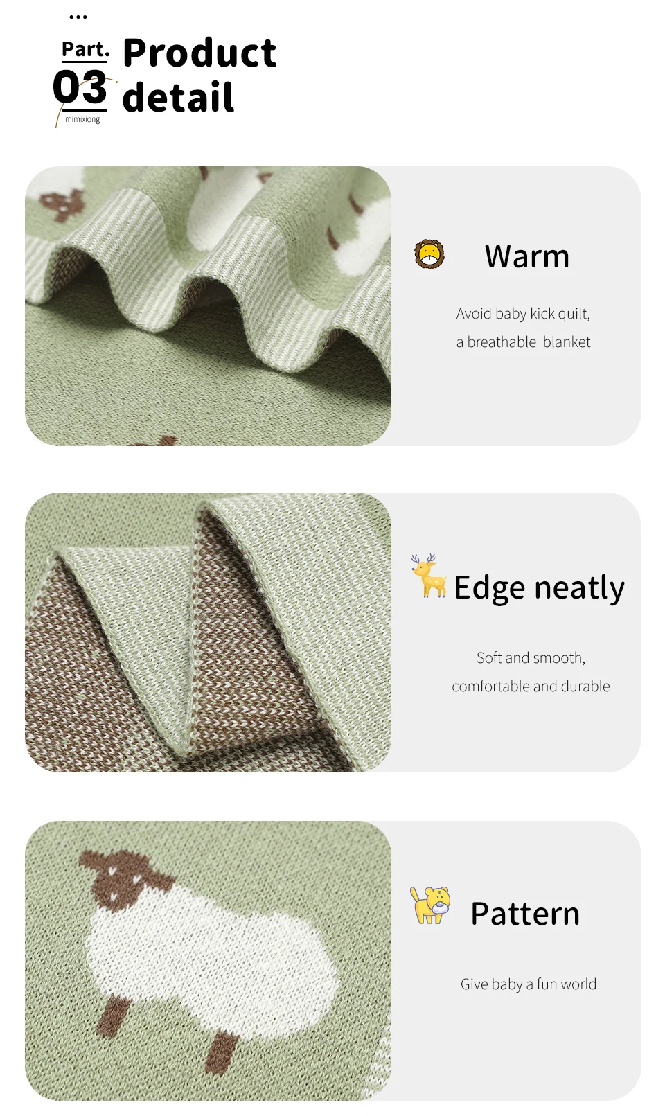 Baby Cotton Blankets Knitted Newborn Boys Girls Stroller Nursery Swaddle Wrap Cuddle Quilts 90*70cm Infant Toddler Receiving Mat