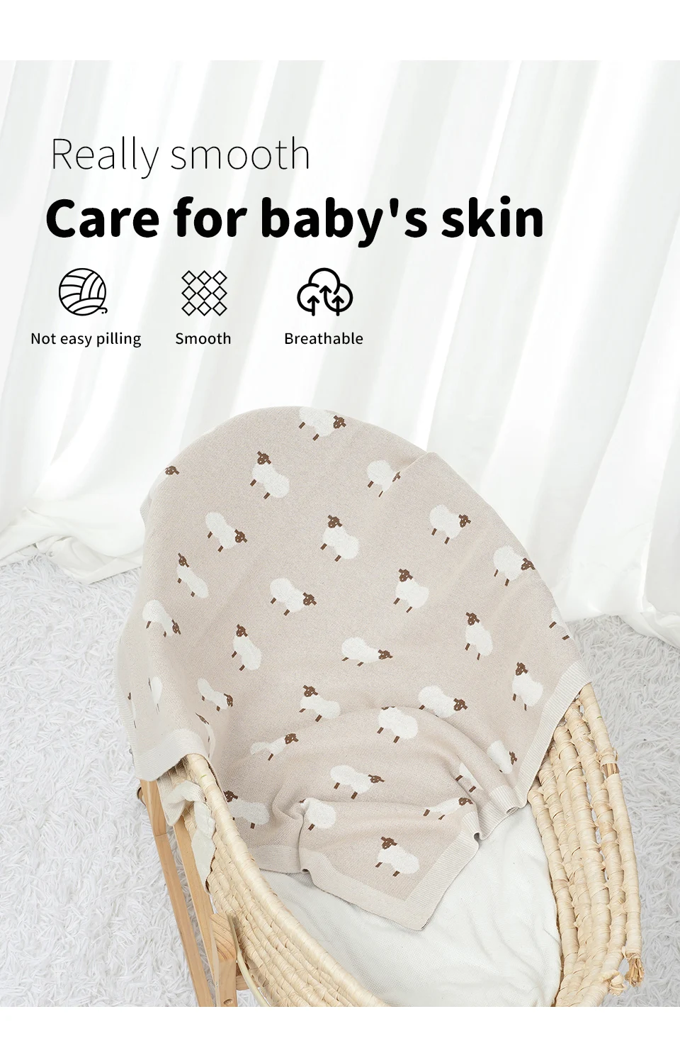 Baby Cotton Blankets Knitted Newborn Boys Girls Stroller Nursery Swaddle Wrap Cuddle Quilts 90*70cm Infant Toddler Receiving Mat