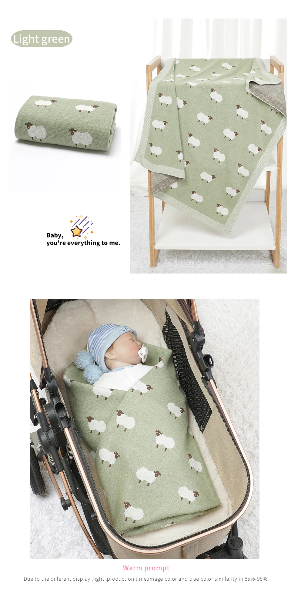 Baby Cotton Blankets Knitted Newborn Boys Girls Stroller Nursery Swaddle Wrap Cuddle Quilts 90*70cm Infant Toddler Receiving Mat