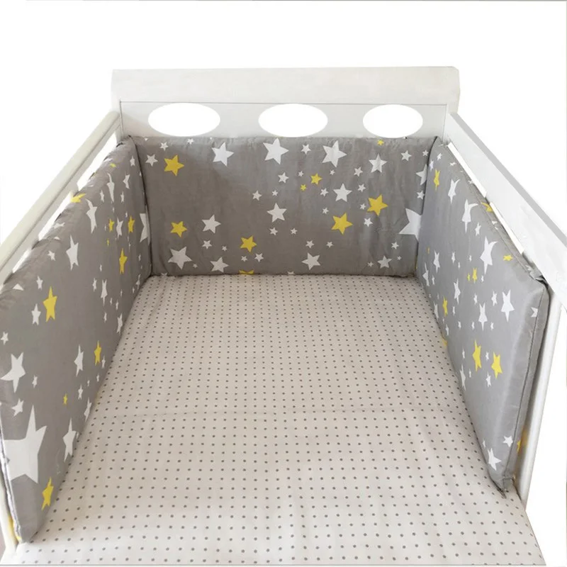 Nordic Stars Baby Bed Thicken Bumpers Zipper Design One-piece Crib Around Cushion Cot Protector Pillows 200*30 CM Nordic Stars Baby Bed Thicken Bumpers Zipper Design One-piece Crib Around Cushion Cot Protector Pillows 200*30 CM
