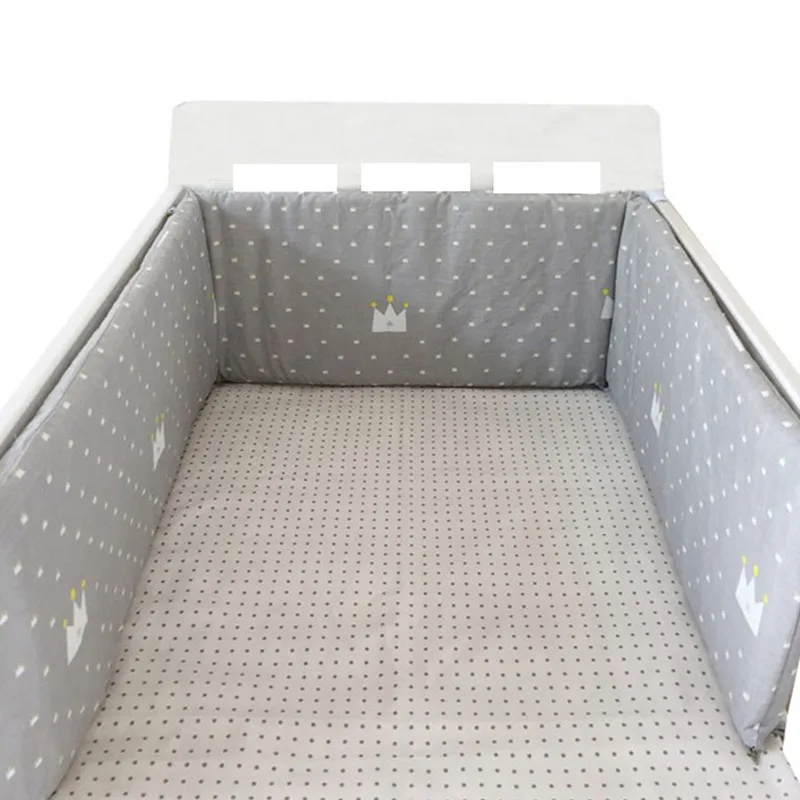 Nordic Stars Baby Bed Thicken Bumpers Zipper Design One-piece Crib Around Cushion Cot Protector Pillows 200*30 CM Nordic Stars Baby Bed Thicken Bumpers Zipper Design One-piece Crib Around Cushion Cot Protector Pillows 200*30 CM