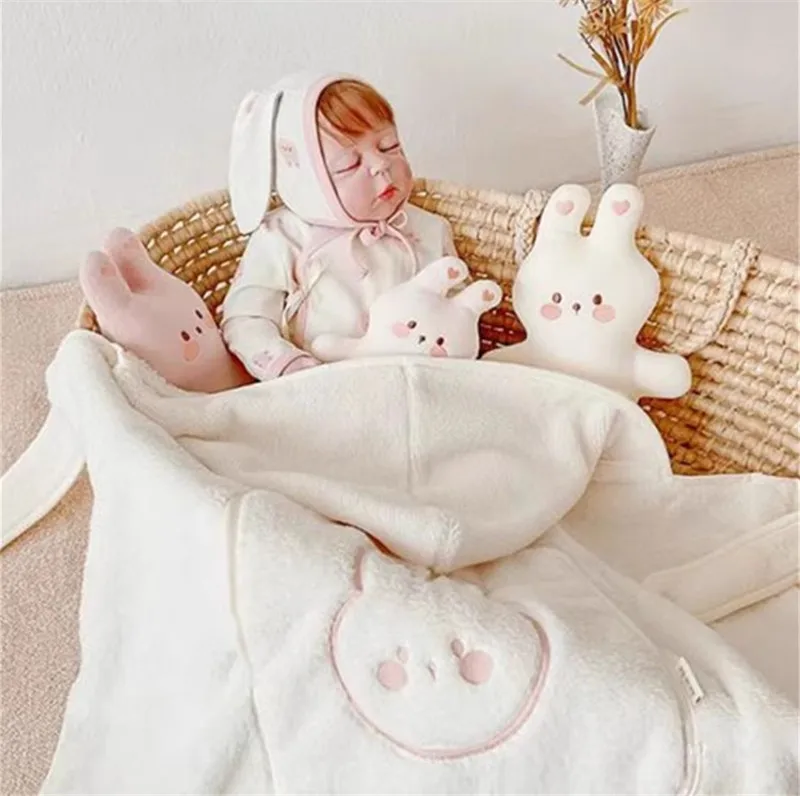 Winter Fleece Baby Blanket Waist Stool Cloak Stroller Blankets Thicken Warm Infants Cloak Cart Cover Blanket Bedding Baby Stuff