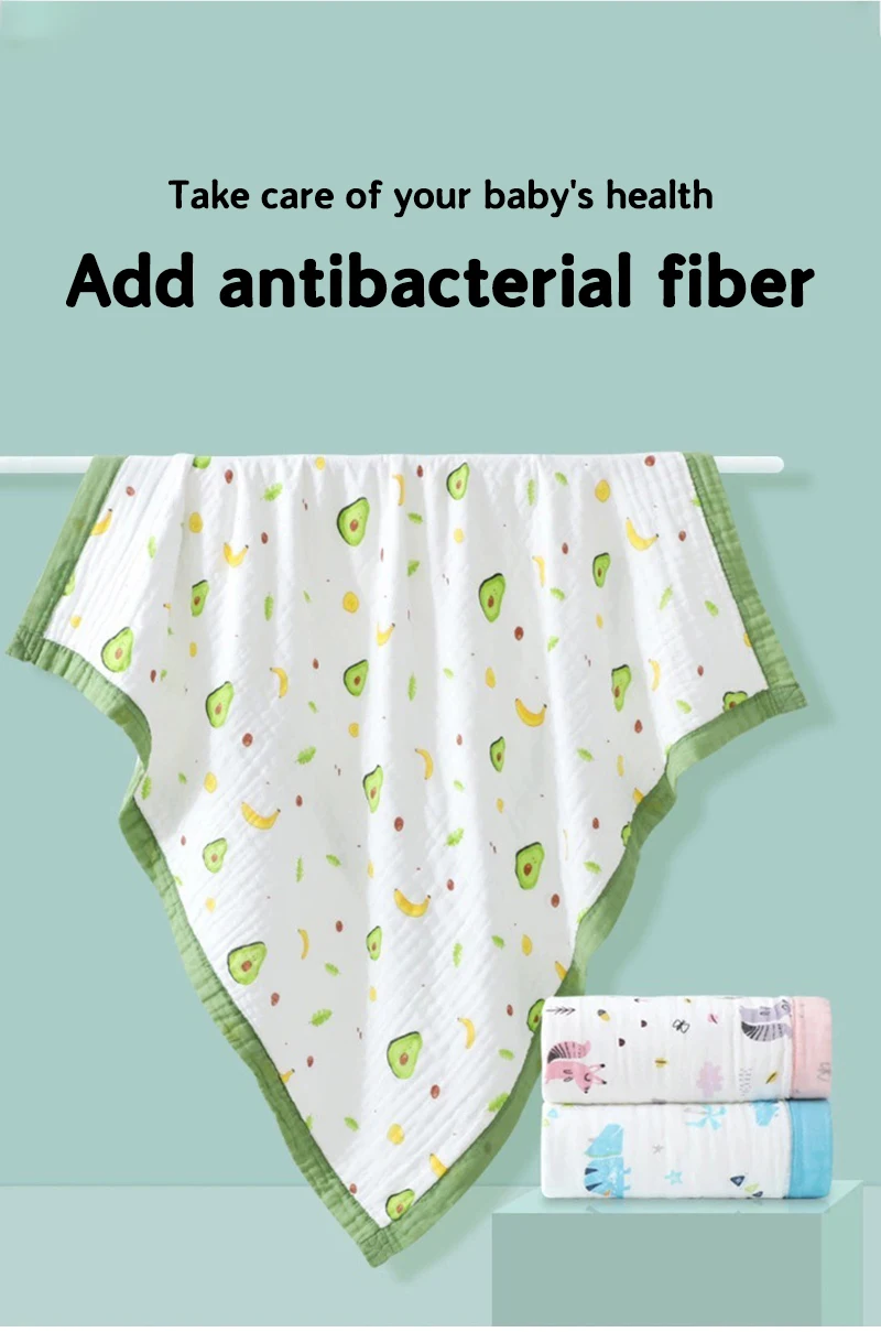 Baby blanket cotton 6 layers newborn swaddle blanket cartoon high-density breathable children's blanket Baby blanket cotton 6 layers newborn swaddle blanket cartoon high-density breathable children's blanket