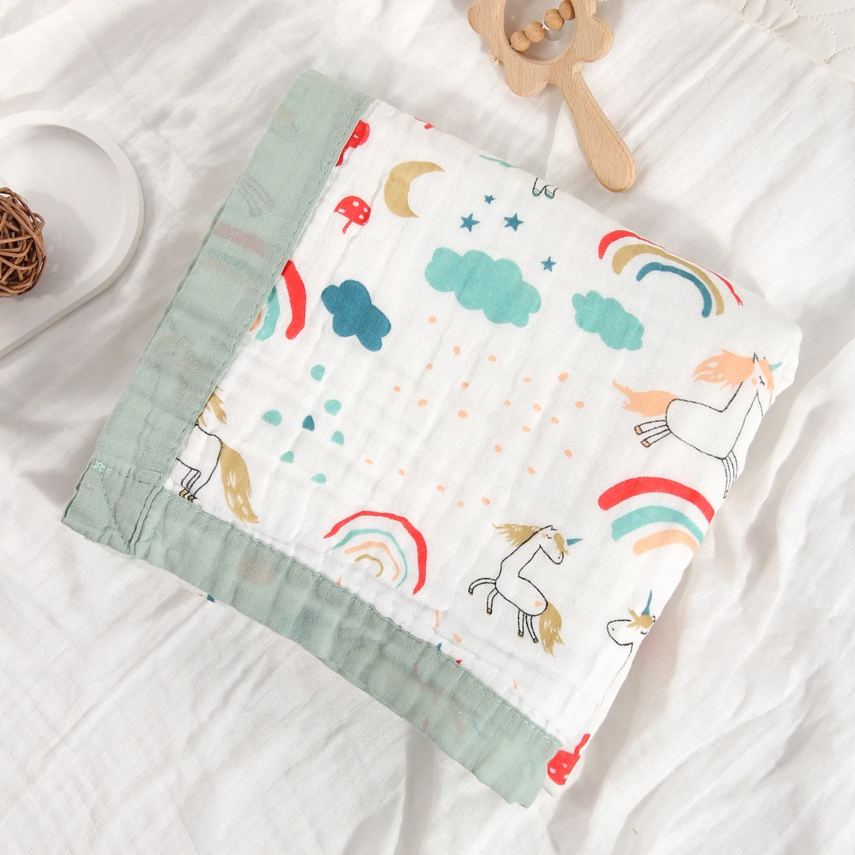 Baby blanket cotton 6 layers newborn swaddle blanket cartoon high-density breathable children's blanket Baby blanket cotton 6 layers newborn swaddle blanket cartoon high-density breathable children's blanket