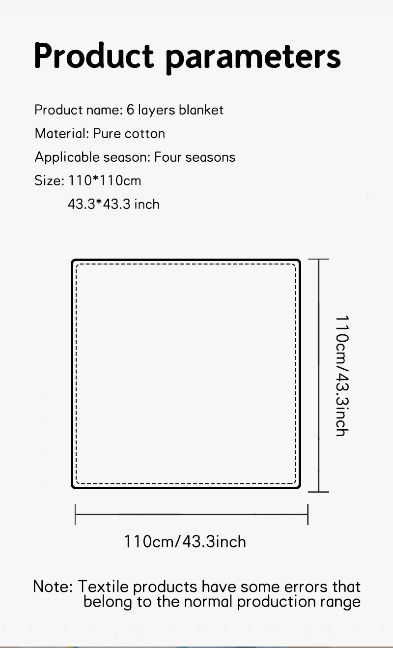 Baby blanket cotton 6 layers newborn swaddle blanket cartoon high-density breathable children's blanket Baby blanket cotton 6 layers newborn swaddle blanket cartoon high-density breathable children's blanket