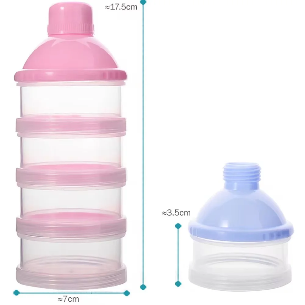 4 compartment portable milk powder box container toddler baby snack food storage box formula milk dispenser milk powder bottle