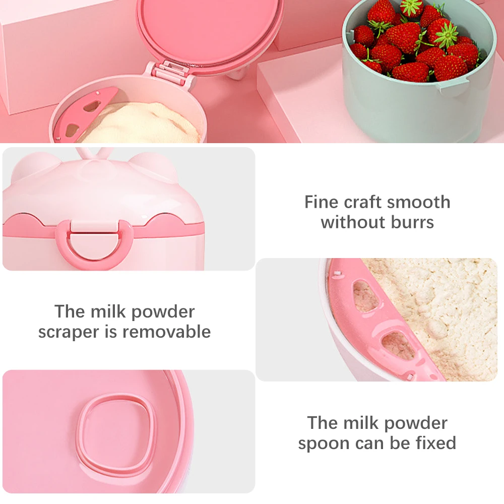 Milk Powder Box Baby Milk Powder Portable Cute Pig Food Storage Box Essential Cereal Infant Toddle Snacks Container NO BPA