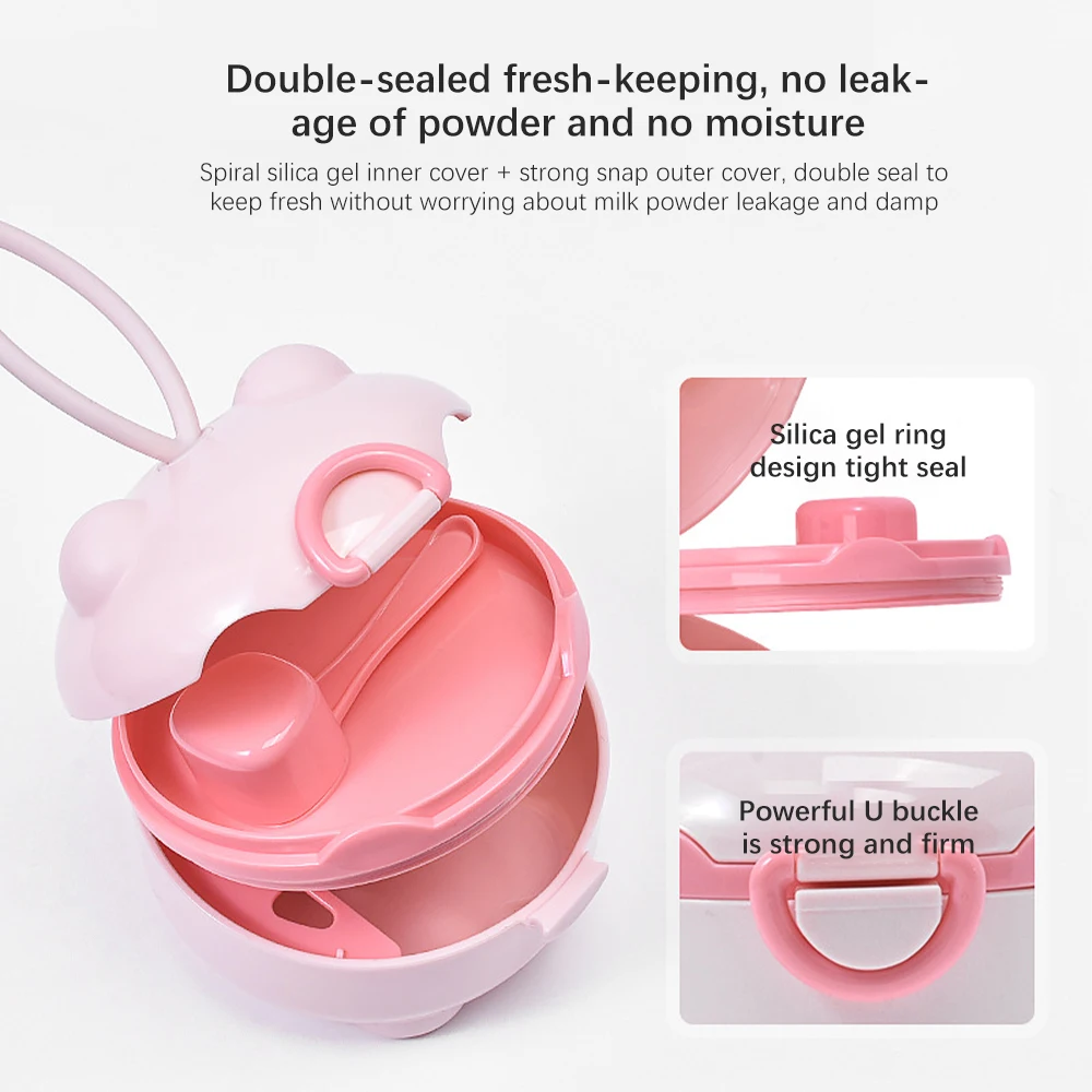 Milk Powder Box Baby Milk Powder Portable Cute Pig Food Storage Box Essential Cereal Infant Toddle Snacks Container NO BPA
