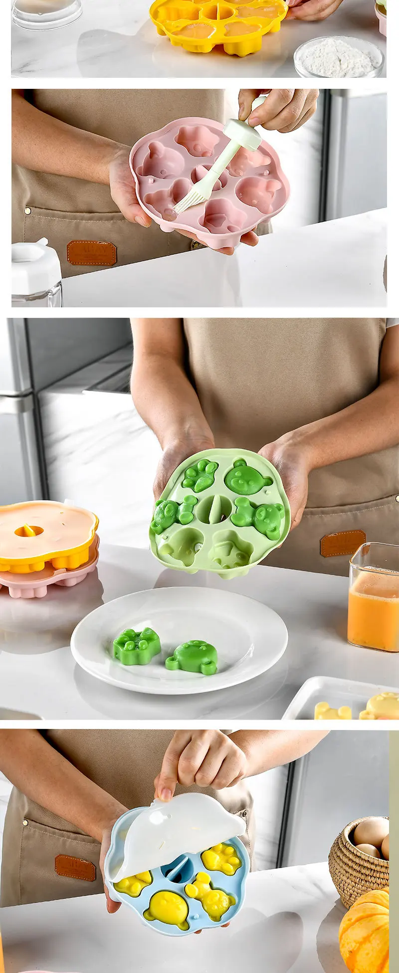 Baby Cartoon Food Container Infant Fruit Breast Milk Storage Box Freezer Crisper Baby Food Container Storage Formula Dispenser