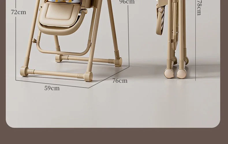 Multifunction Children Dining Chair Adjustable 2-in-1 Smooth Cardan Wheel Foldable Toddler Reclining Chair Highchair for Baby Multifunction Children Dining Chair Adjustable 2-in-1 Smooth Cardan Wheel Foldable Toddler Reclining Chair Highchair for Baby