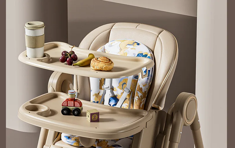 Multifunction Children Dining Chair Adjustable 2-in-1 Smooth Cardan Wheel Foldable Toddler Reclining Chair Highchair for Baby Multifunction Children Dining Chair Adjustable 2-in-1 Smooth Cardan Wheel Foldable Toddler Reclining Chair Highchair for Baby