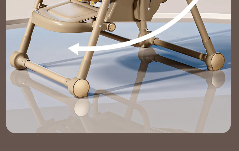 Multifunction Children Dining Chair Adjustable 2-in-1 Smooth Cardan Wheel Foldable Toddler Reclining Chair Highchair for Baby Multifunction Children Dining Chair Adjustable 2-in-1 Smooth Cardan Wheel Foldable Toddler Reclining Chair Highchair for Baby
