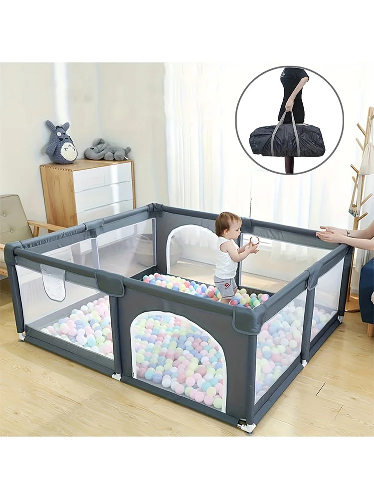 Huge Extra Large Baby Playpen | 120x120x60CM Portable & Foldable Infant Play Yard