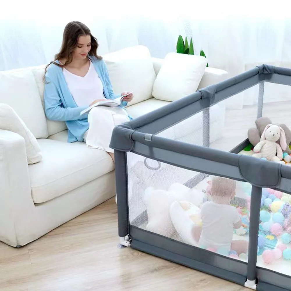 Huge Extra Large Baby Playpen | 120x120x60CM Portable & Foldable Infant Play Yard