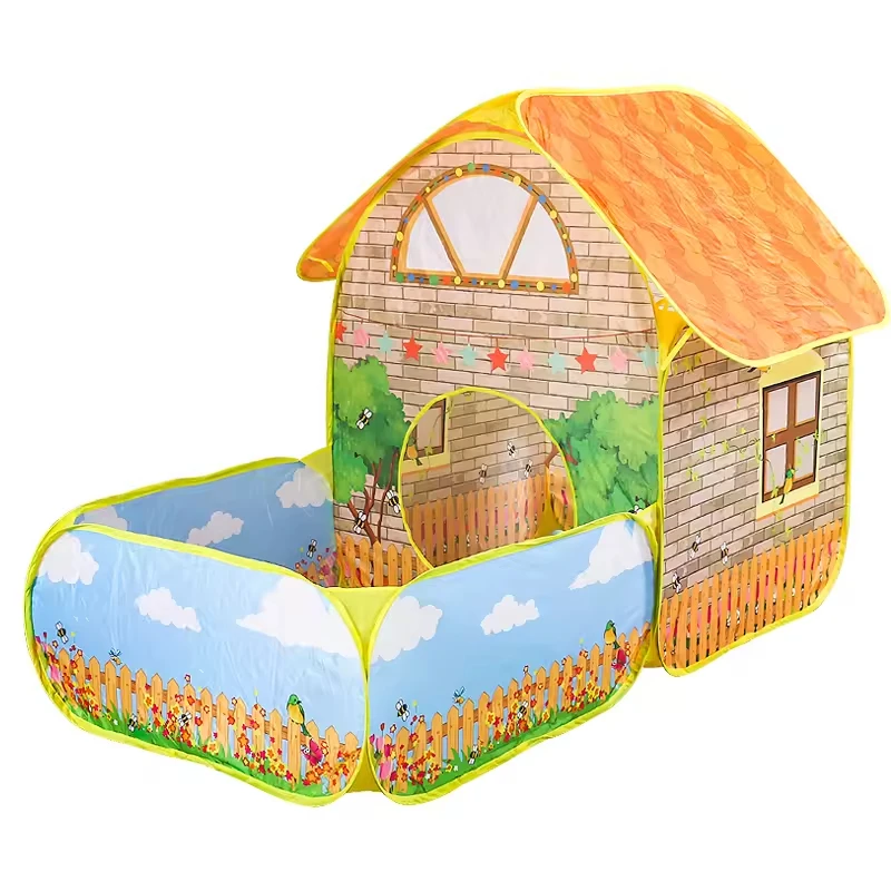 PANGDUBE Folding Baby Playpen 156*80*108cm Indoor Garden House Kid Wigwam Baby Activity Fence Baby Playground