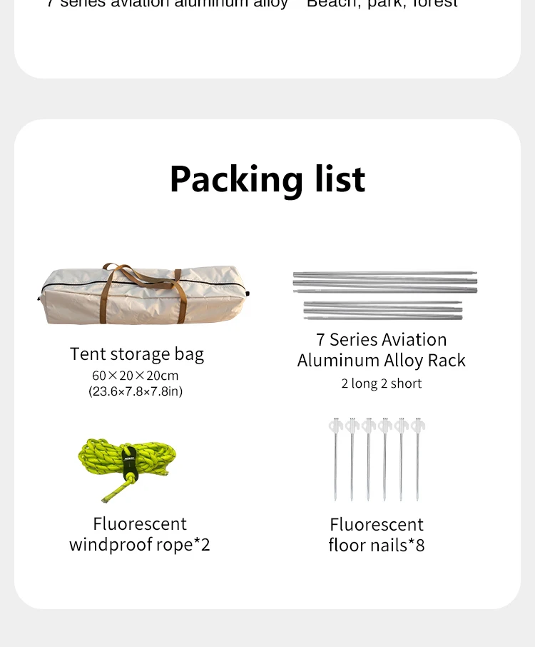 Sonuto Outdoor 4-7 People Camping Park Beach Tent Vinyl Sunscreen Folding Portable Canopy Rainproof And Sunscreen Shelter