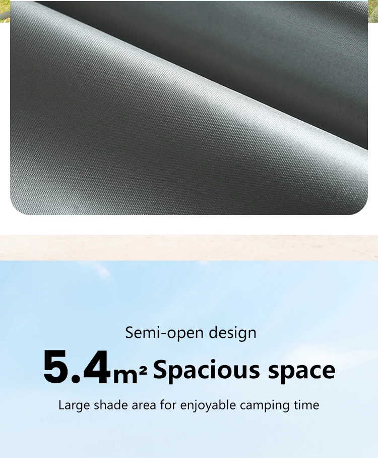 Sonuto Outdoor 4-7 People Camping Park Beach Tent Vinyl Sunscreen Folding Portable Canopy Rainproof And Sunscreen Shelter