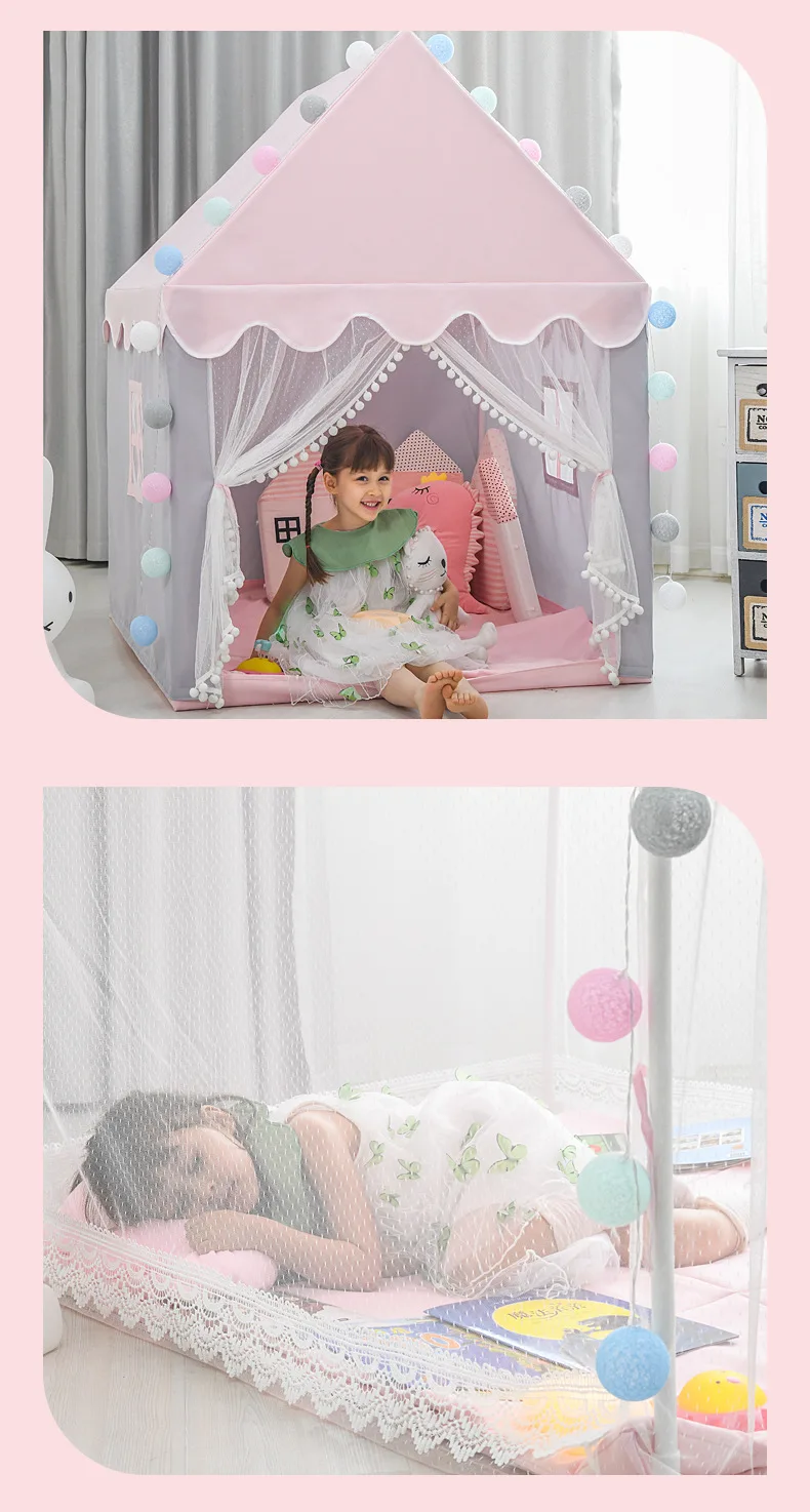 Children's Tent Indoor Outdoor Games Garden Tipi Princess Castle Folding Cubby Toys Tents Enfant Room House Teepee Playhouse