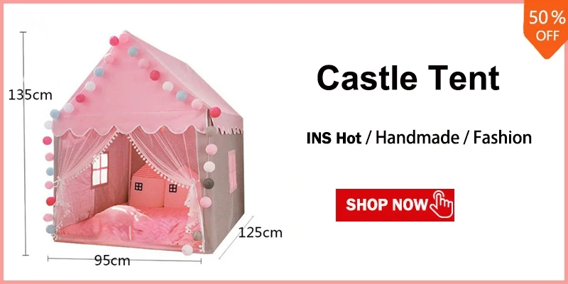 Portable Children's Tent for Kids Tent Toys for Girls Princess Castle Tipi Infantil Teepee Baby Christmas Gifts