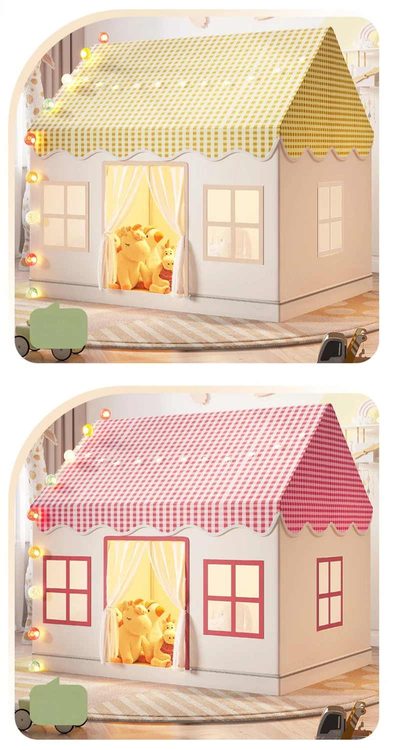 INS Style Kids Play Tent Indoor Princess Castle & Dream House Toy for Boys Girls Portable Baby Game Room Cottage Cute Gift