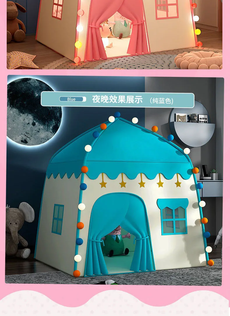 Children Tent Baby Princess Playhouse Super Large Room Crawling Indoor Outdoor Tent Castle Princess Living Game