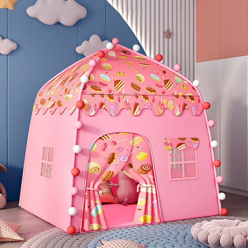 Children Tent Baby Princess Playhouse Super Large Room Crawling Indoor Outdoor Tent Castle Princess Living Game