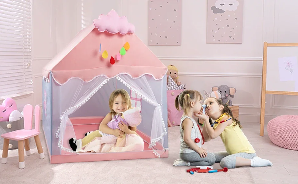 3 Color Baby Tent Portable Folding Secret Haven Children's Girls Boys Play House Indoor Outdoor Princess House Shelter Toy Tents