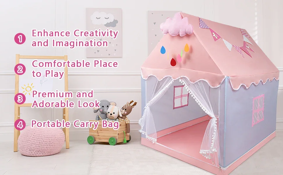 3 Color Baby Tent Portable Folding Secret Haven Children's Girls Boys Play House Indoor Outdoor Princess House Shelter Toy Tents