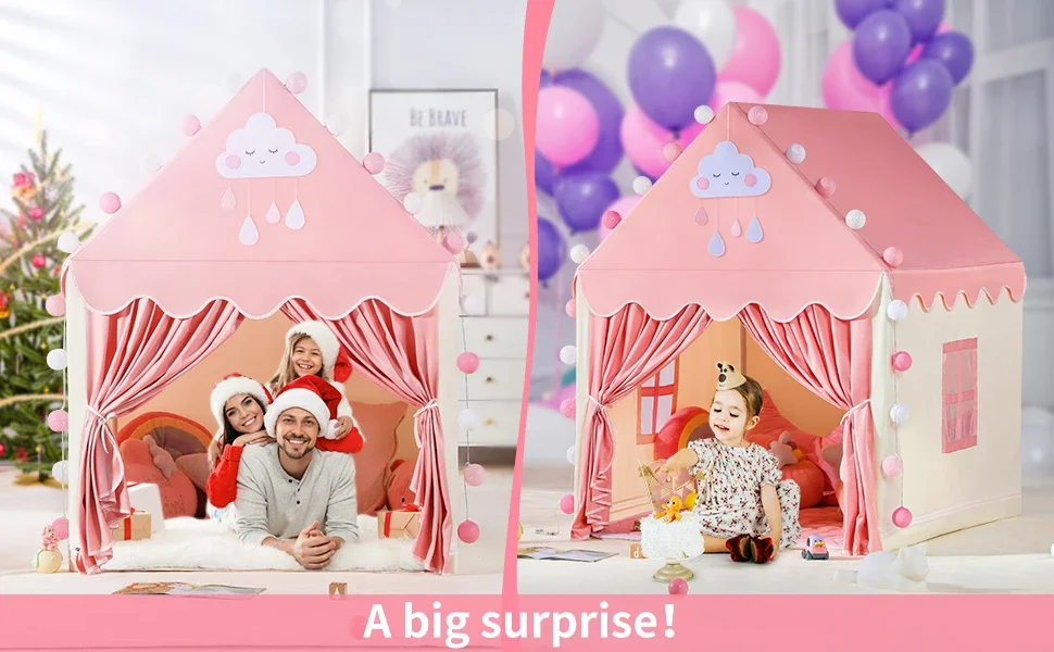 3 Color Baby Tent Portable Folding Secret Haven Children's Girls Boys Play House Indoor Outdoor Princess House Shelter Toy Tents