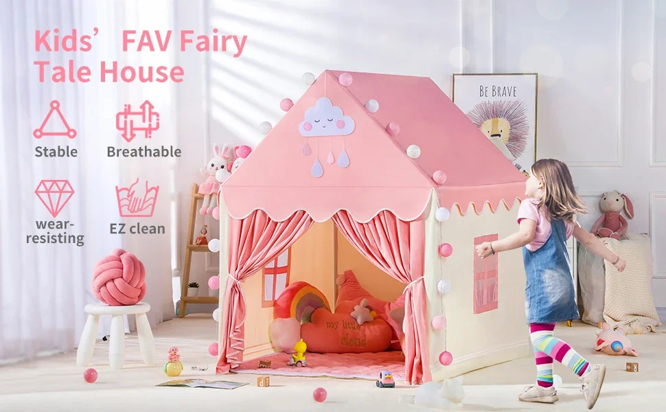 3 Color Baby Tent Portable Folding Secret Haven Children's Girls Boys Play House Indoor Outdoor Princess House Shelter Toy Tents