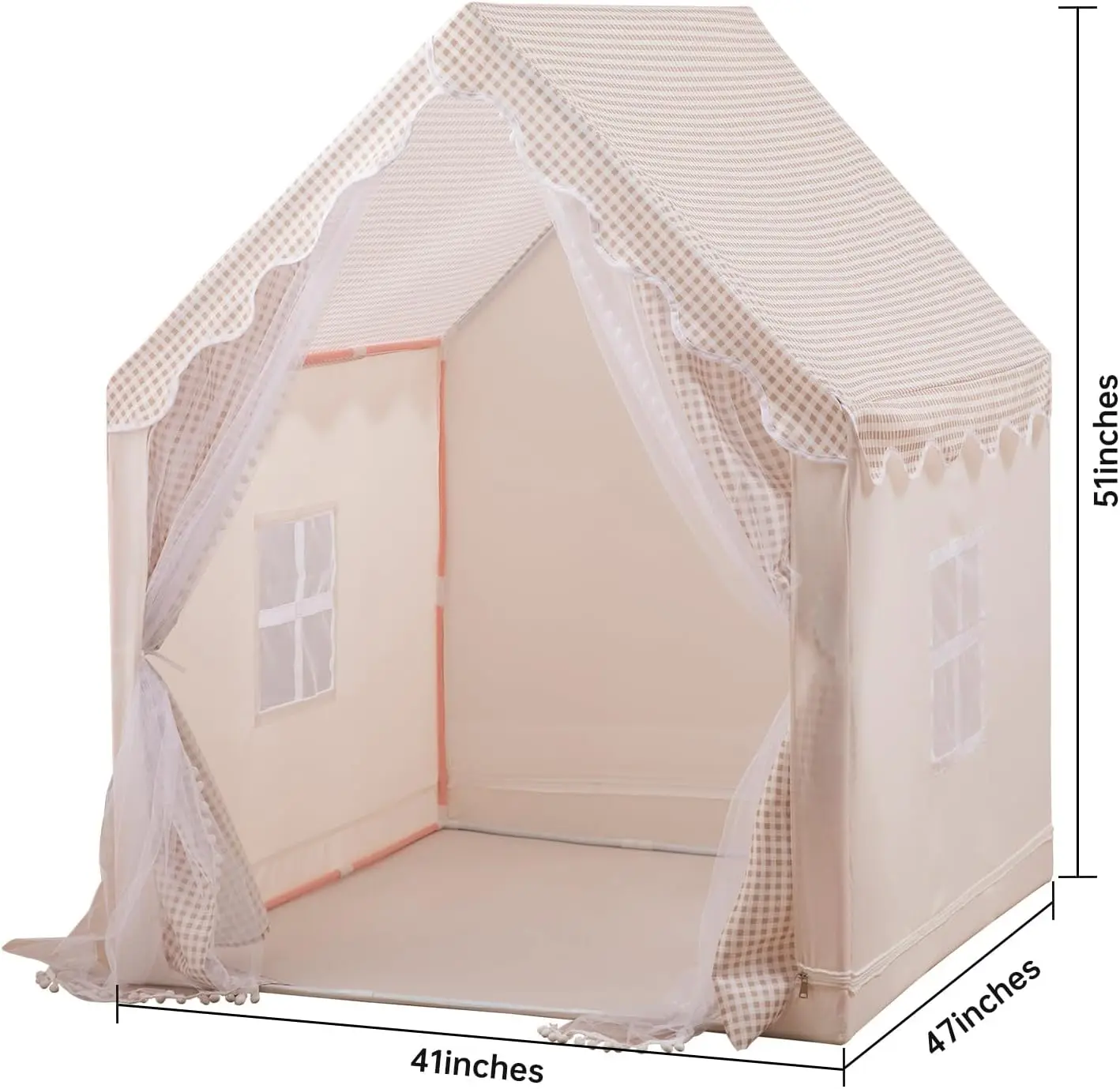 Children Play Tent with Star Lights Boys Girls Princess Toys Small House Outdoor Toddler Playhouse Castle Cubby Kid Play house
