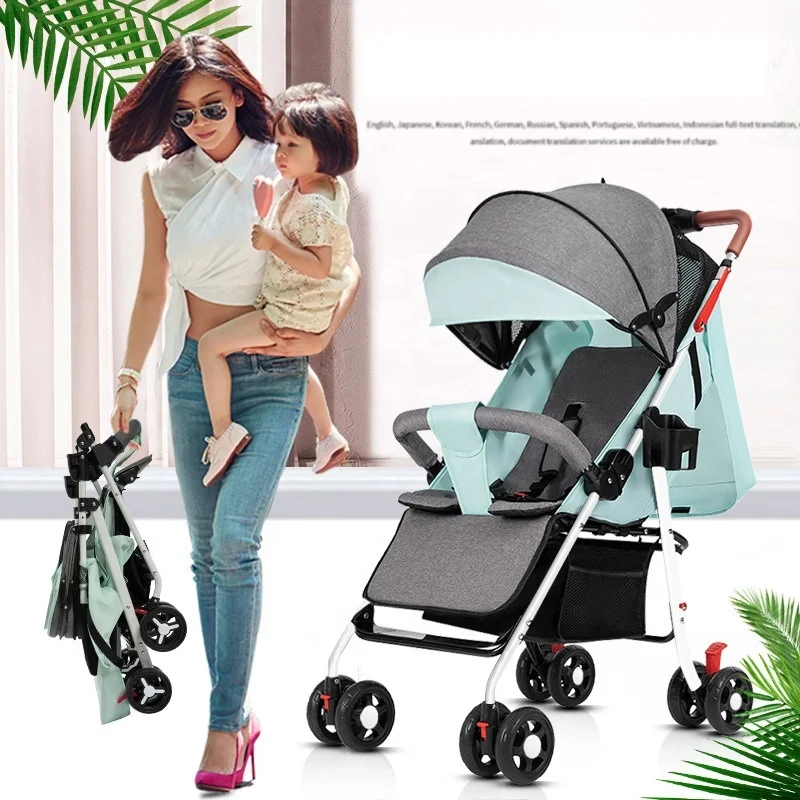 Carriolas Cochecitos De Bebe Kinderwagen Travel System Germany Light Weight Push Foldable Baby Stroller 3 in 1 for Plane